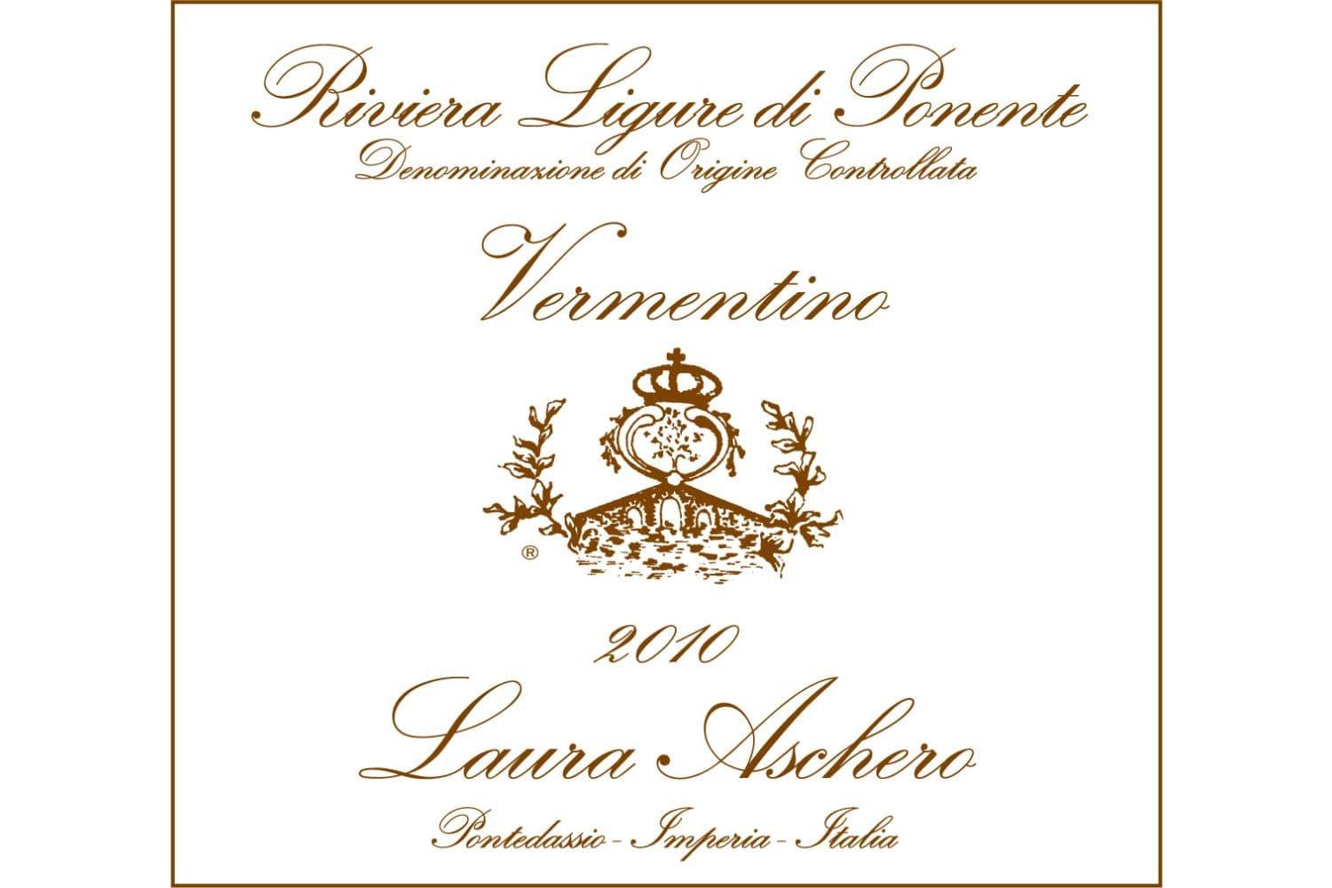 Laura Aschero Vermentino Riviera Ligure di Ponente 2016 750mL Bottle