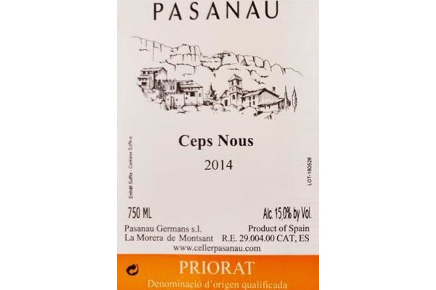 Pasanau Priorat Ceps Nous 2016 750mL Bottle
