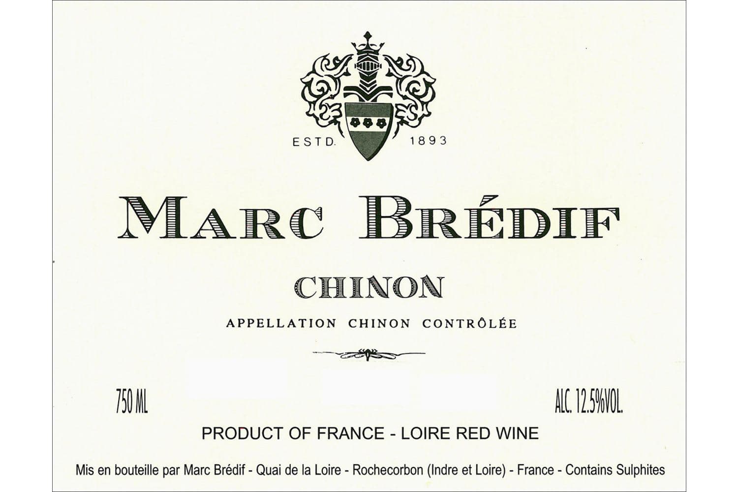 Marc Bredif Chinon 2021 750mL Bottle