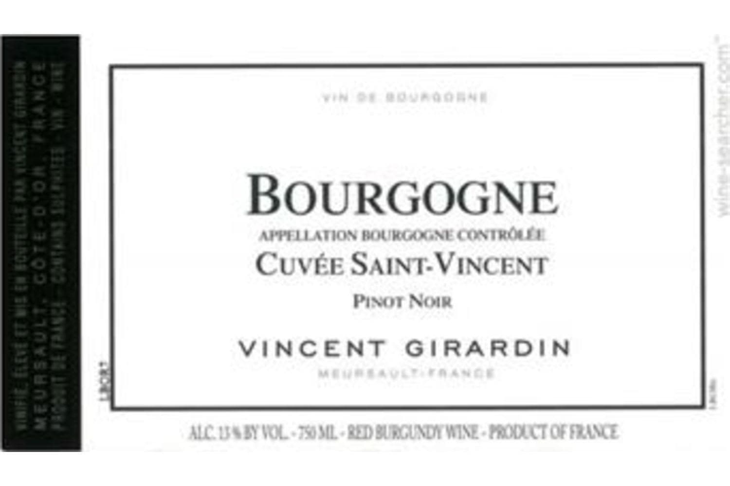 Maison Vincent Girardin Bourgogne Rouge Cuvee Saint-Vincent 2014 750mL Bottle