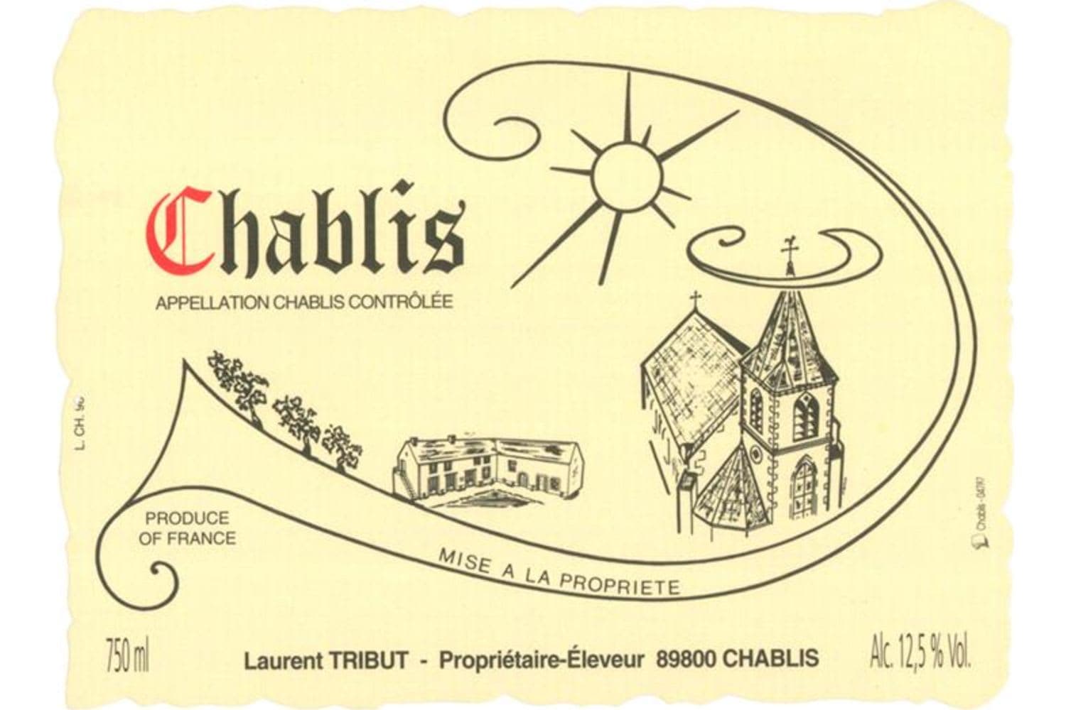 Laurent Tribut Chablis 2023 750mL Bottle