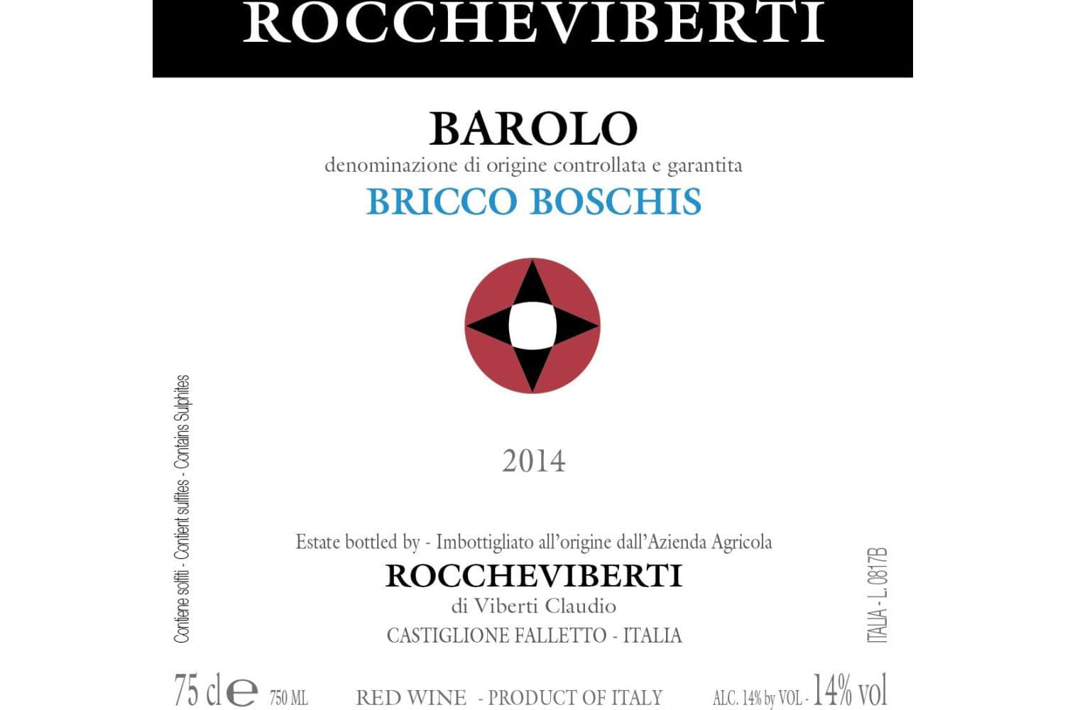 Roccheviberti Barolo Bricco Boschis 2021 750mL Bottle