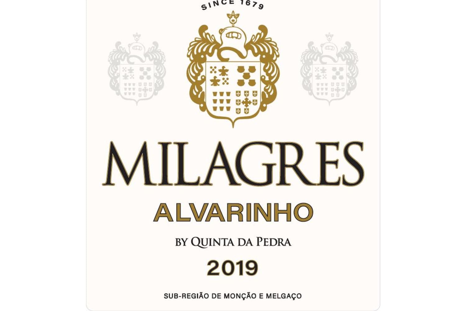 Vinhos Quinta da Pedra Alta Vinho Verde Alvarinho Milagres 2019 750mL Bottle