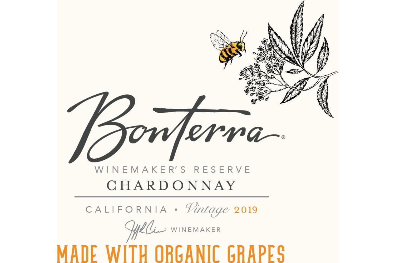 Bonterra Winemaker's Reserve Chardonnay 2019 750mL Bottle