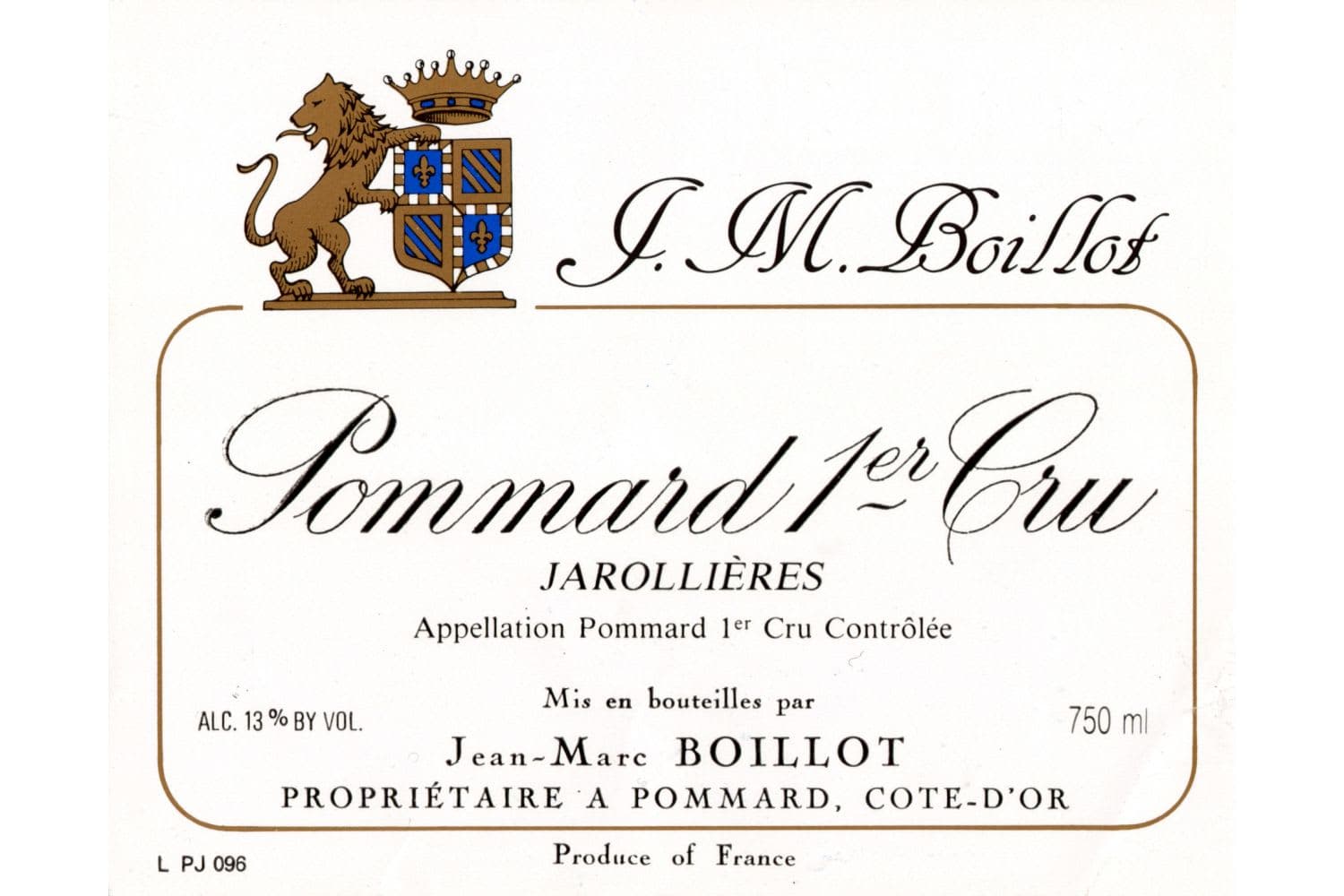 Domaine Jean Marc Boillot Pommard Jarollieres 2016 750mL Bottle