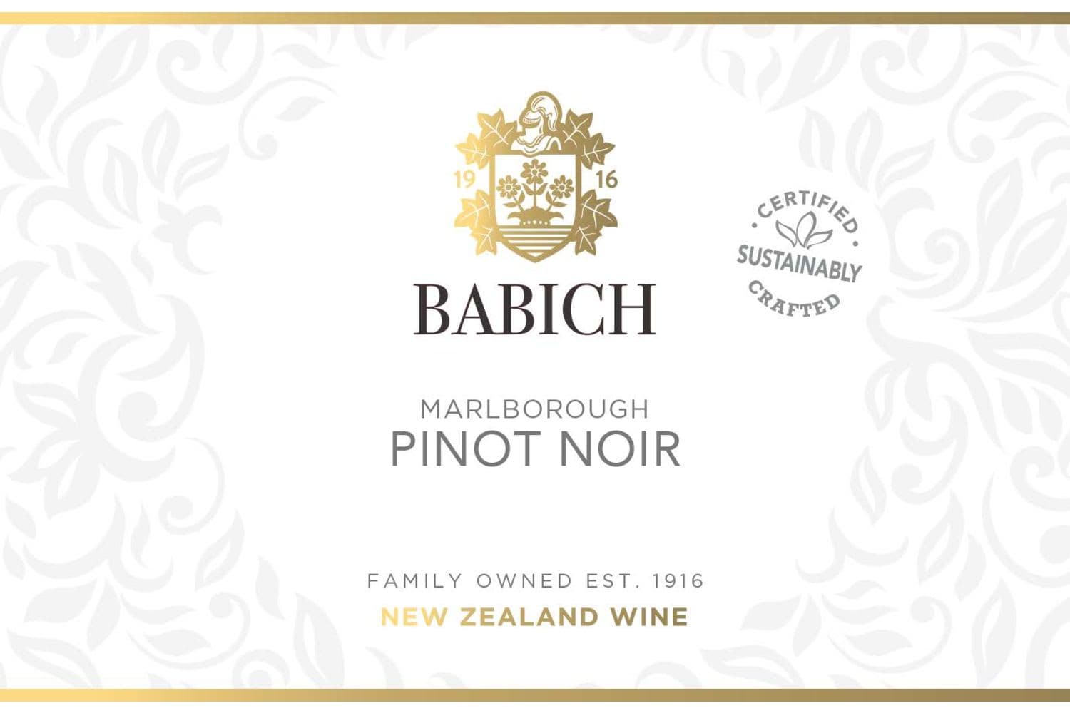 Babich Wines Pinot Noir Marlborough 2022 750mL Bottle
