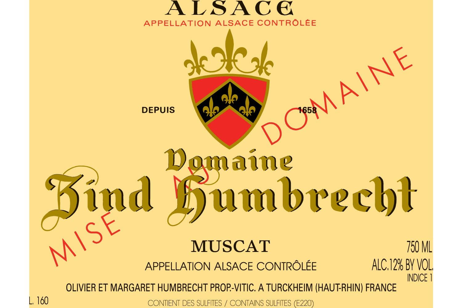 Domaine Zind-Humbrecht Muscat 2022 750mL Bottle