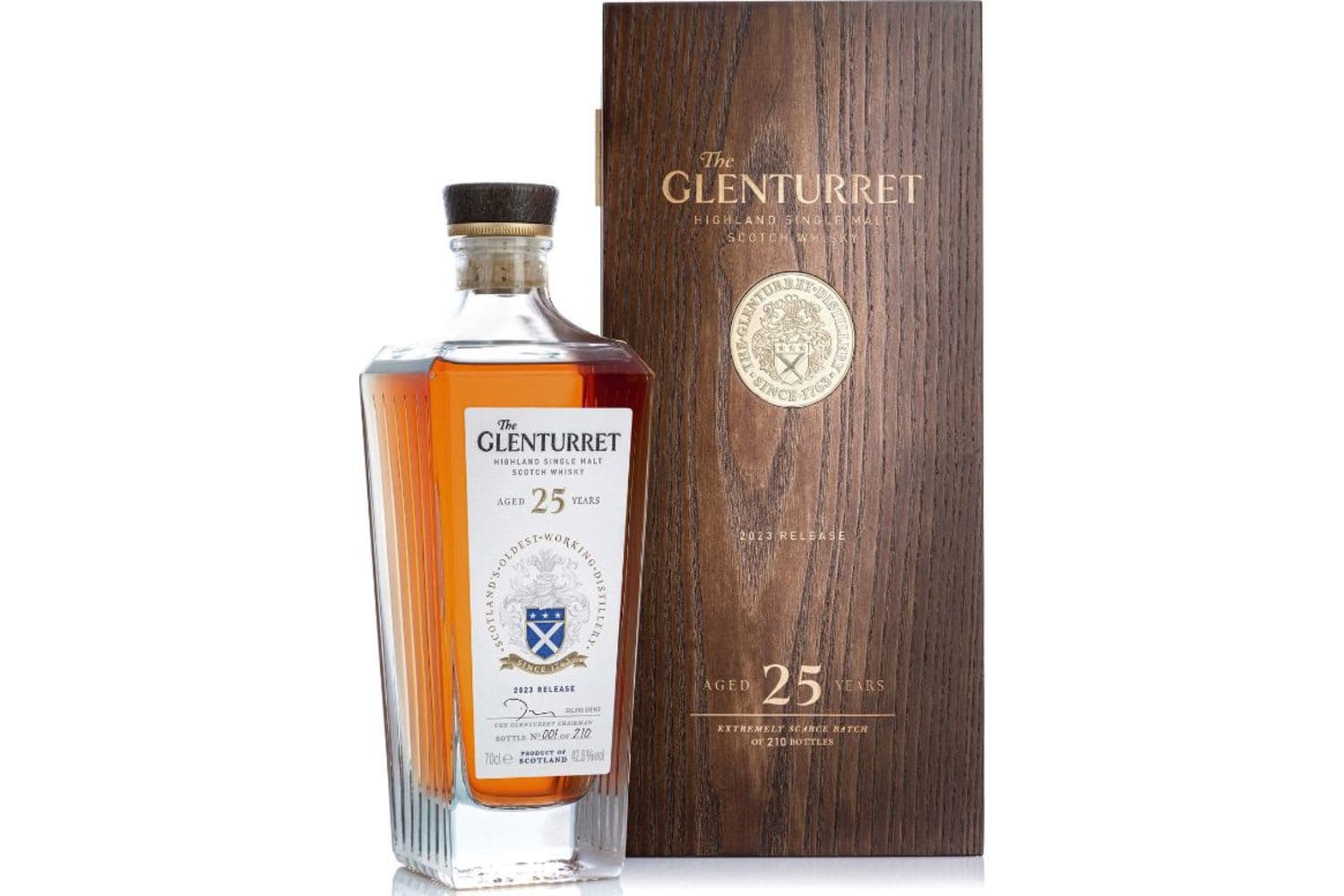 Glenturret 25 Years Old 2023 Release Highland Single Malt Scotch Whisky 750mL Bottle