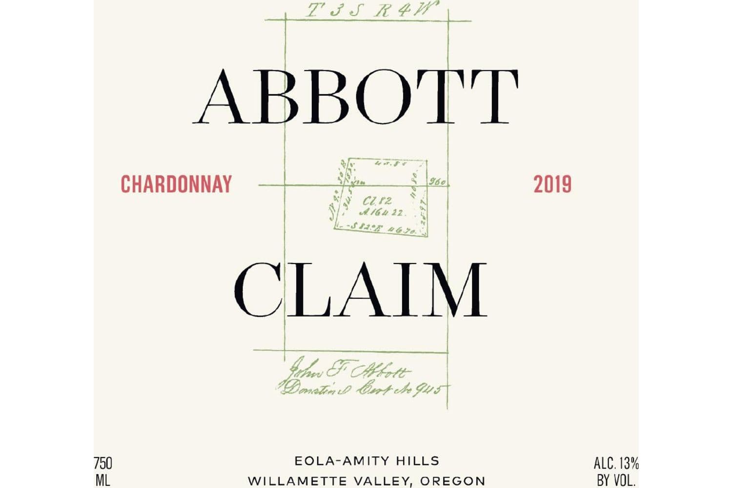 Abbott Claim Chardonnay Eola-Amity Hills 2021 750mL Bottle