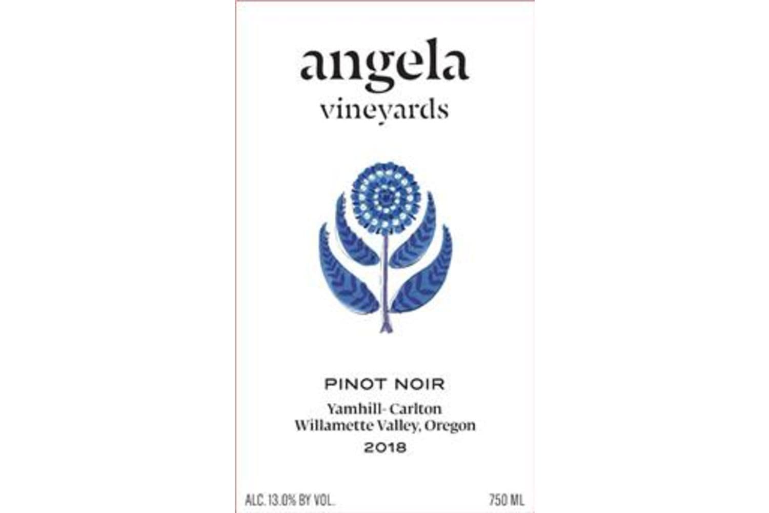 Angela Vineyards Pinot Noir Yamhill-Carlton District 2019 750mL Bottle