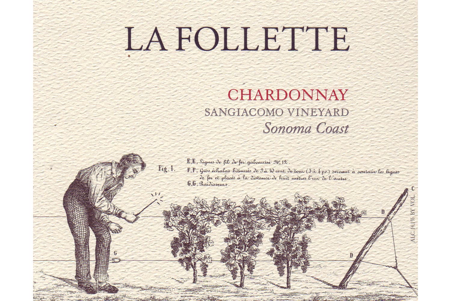 La Follette Sangiacomo Vineyard Chardonnay 2018 750mL Bottle