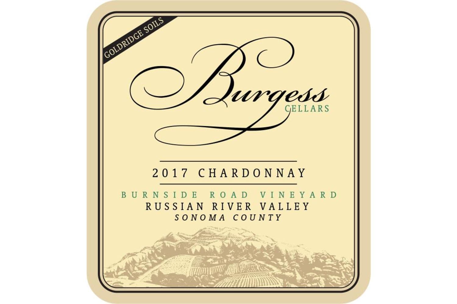 Burgess Cellars Burnside Road Vineyard Chardonnay 2017 750mL Bottle