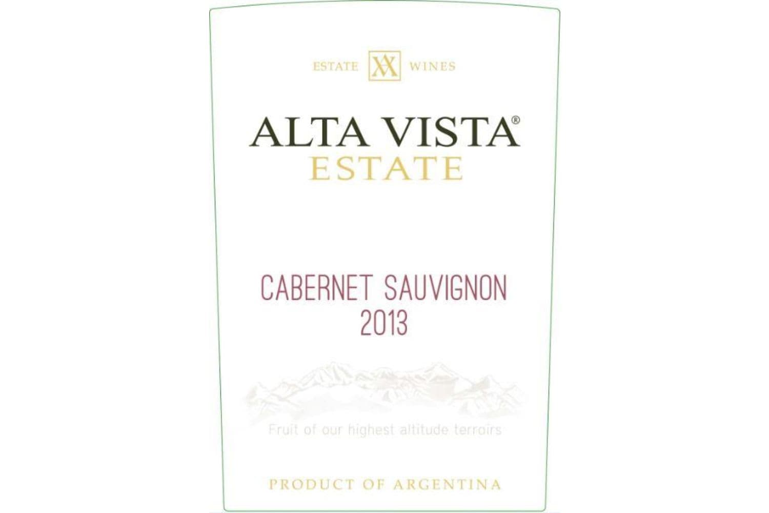 Alta Vista Cabernet Sauvignon 2020 750mL Bottle