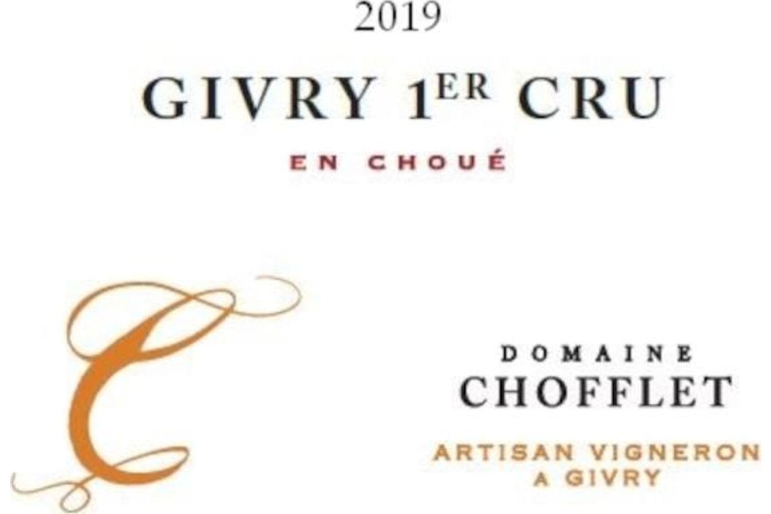 Domaine Chofflet-Valdenaire Givry 1er Cru En Choue Rouge 2023 750mL Bottle