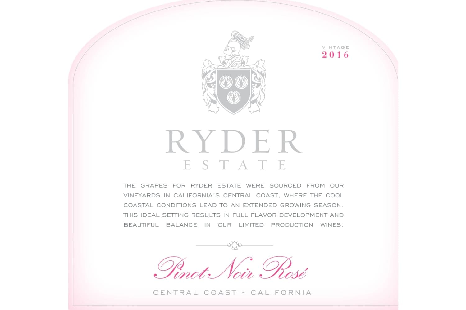 Ryder Estate Pinot Noir Rose 2021 750mL Bottle