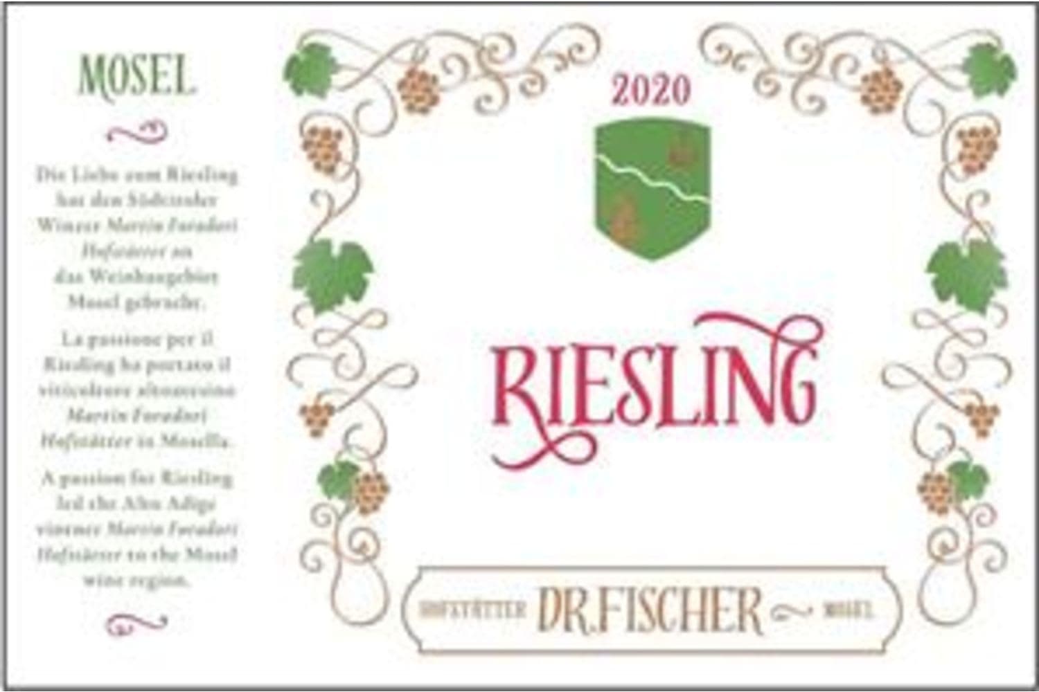 Weingut Dr. Fischer Riesling 2021 750mL Bottle
