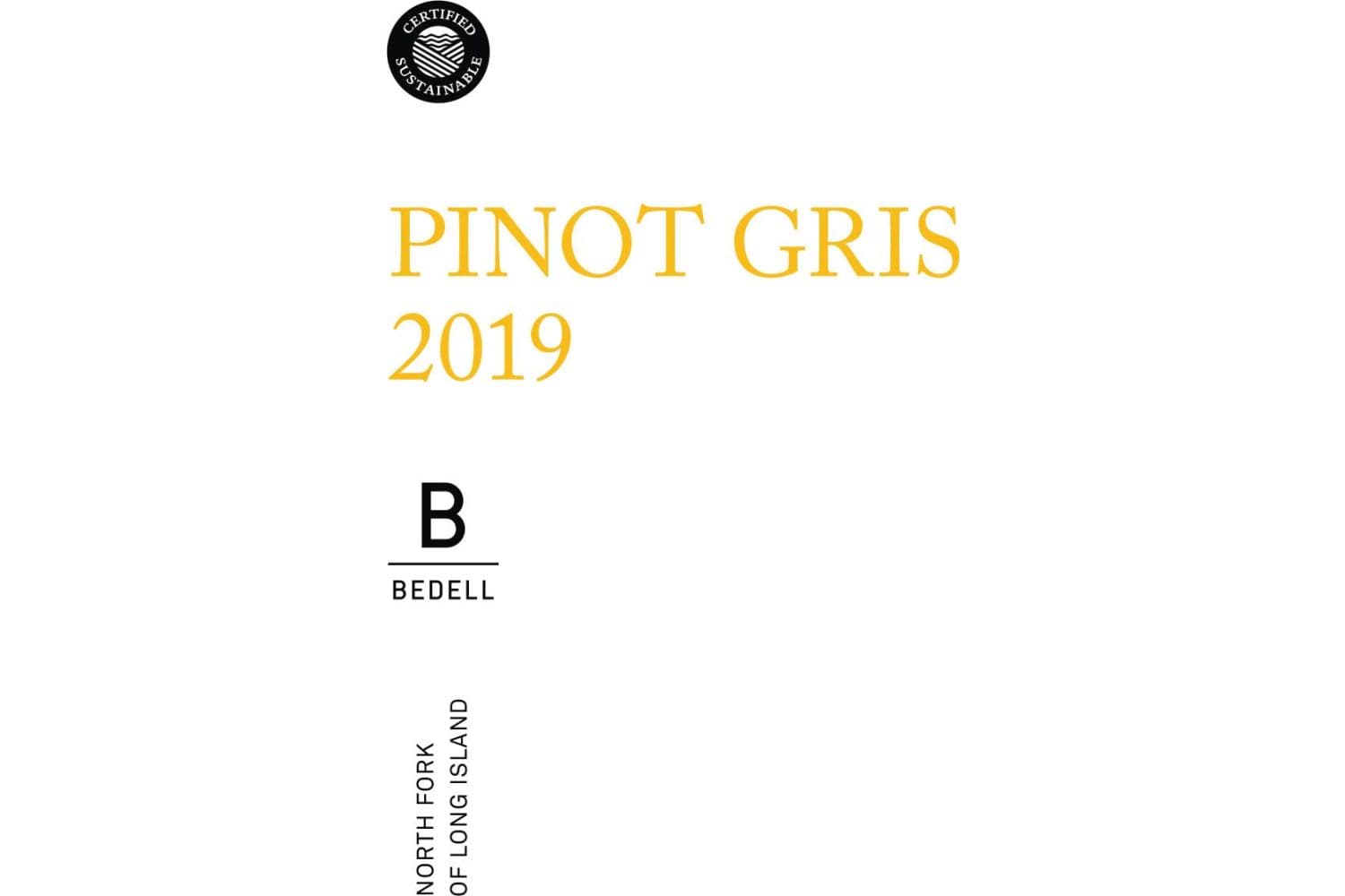 Bedell Cellars Pinot Gris North Fork of Long Island 2024 750mL Bottle