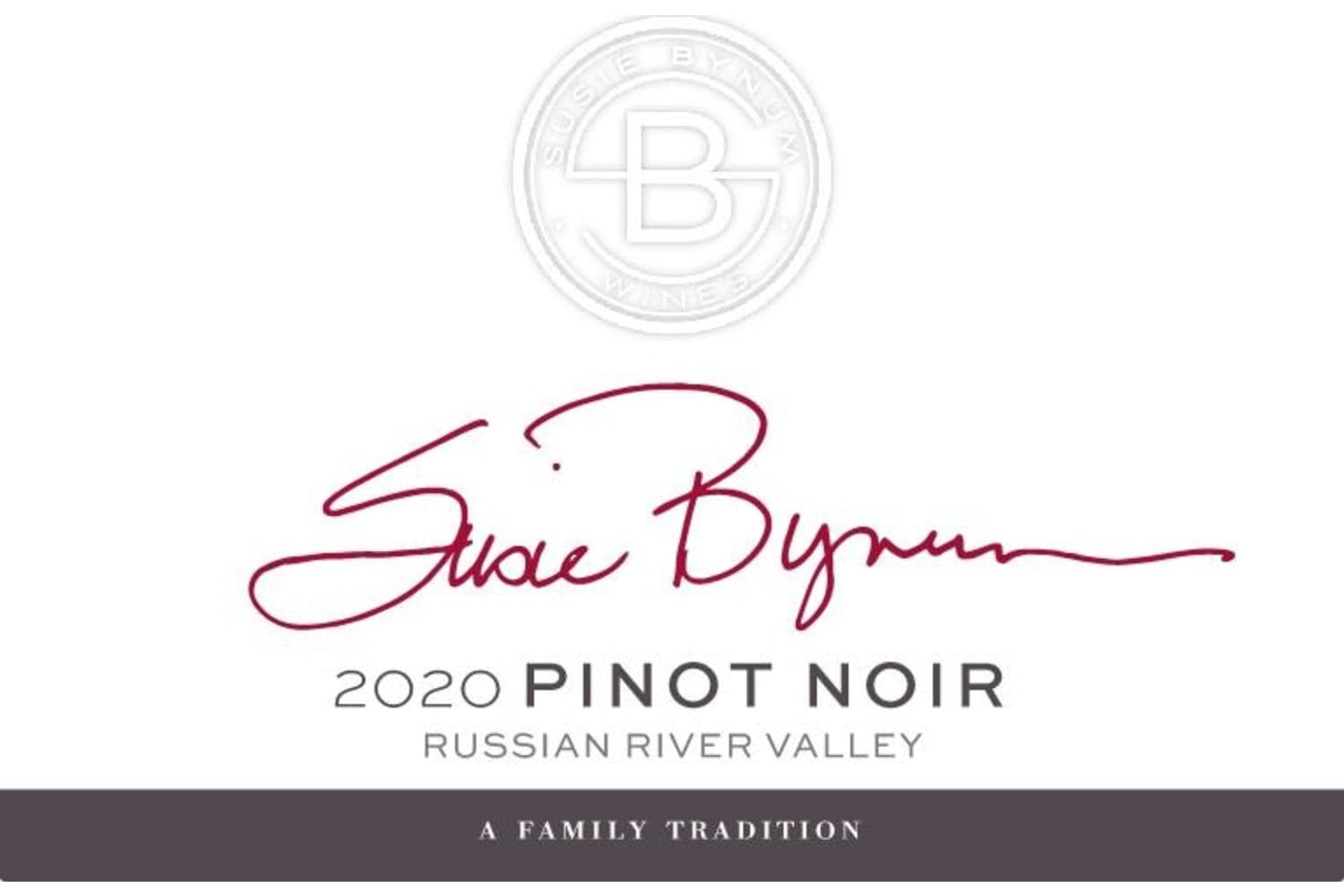 Susie Bynum Pinot Noir Russian River Valley Inaugural Release 2022 750mL Bottle