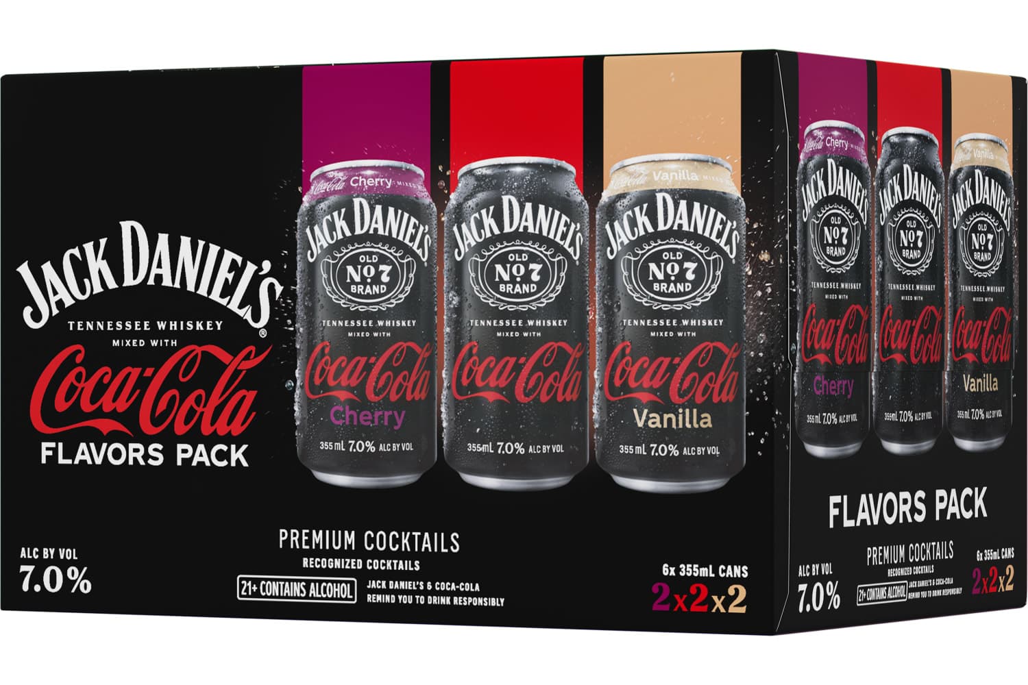 Jack Daniel's Spirited Cocktails Whiskey & Coke Ready-To-Drink Variety Pack 12oz Can