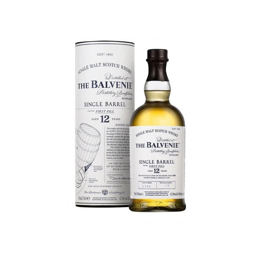 The Balvenie Single Barrel 12 Year Old Single Malt Scotch Whisky 750mL Bottle