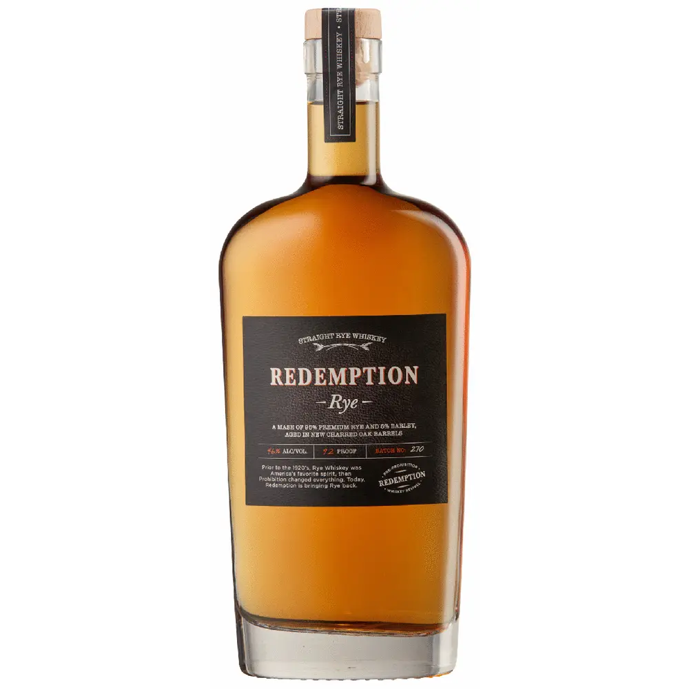 Redemption Rye Whiskey 750mL Bottle