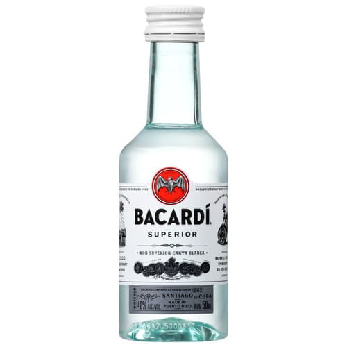 Bacardi Superior White Rum 50mL Plastic Bottle