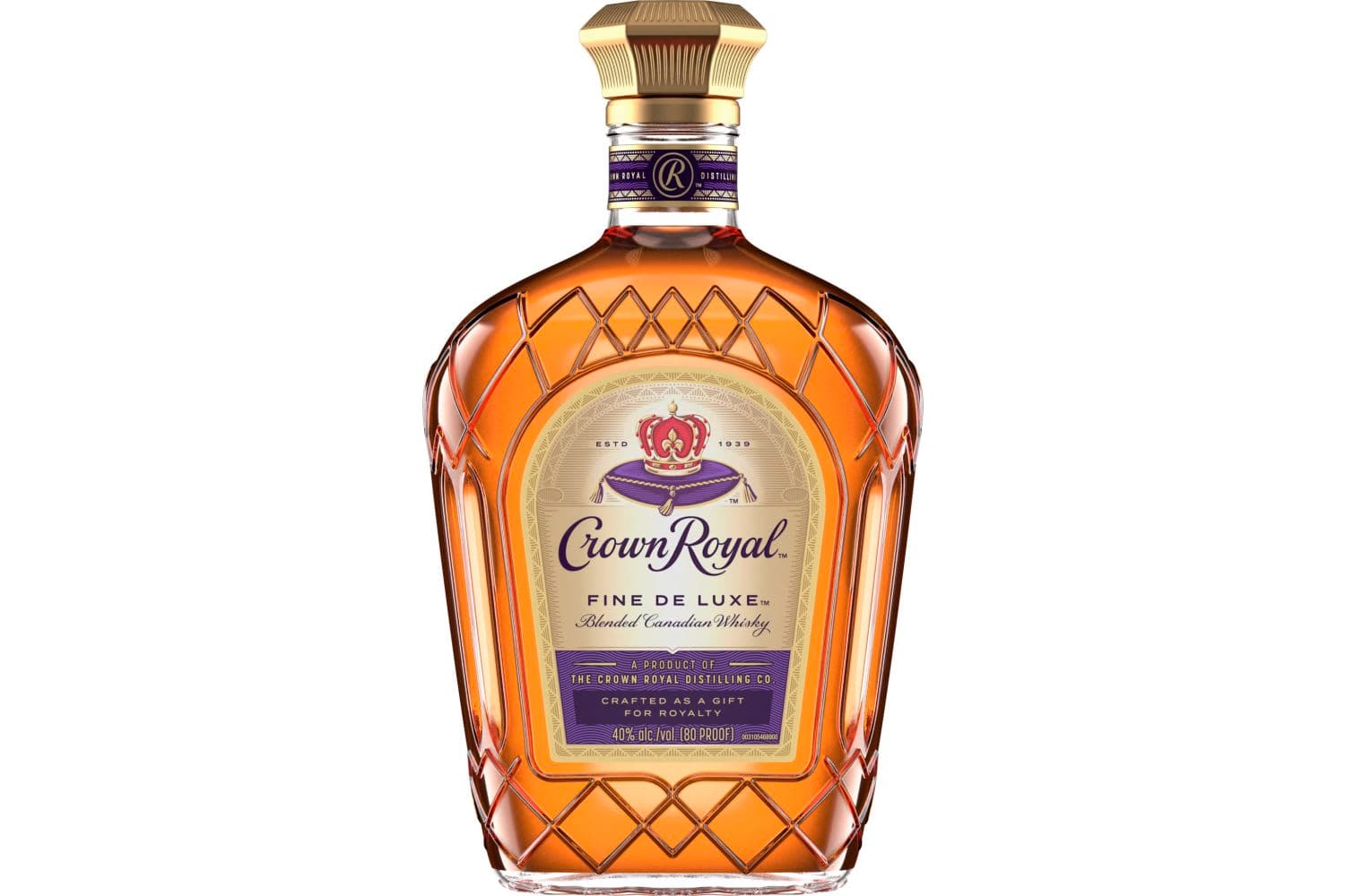 Crown Royal Fine Deluxe Blended Canadian Whiskey (with Jersey Bag) 750mL Bottle