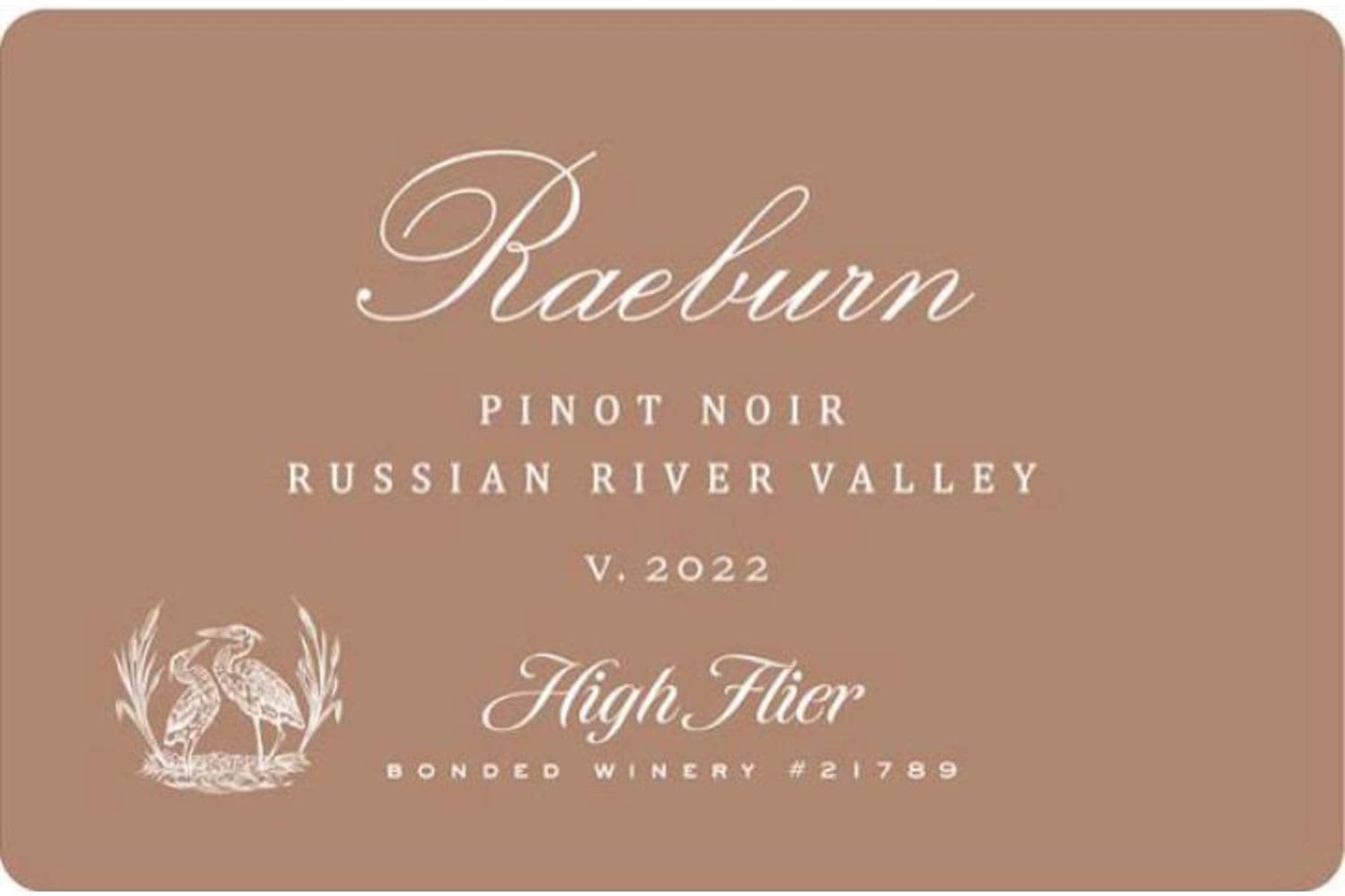 Raeburn Pinot Noir High Flier Russian River Valley 2022 750mL Bottle