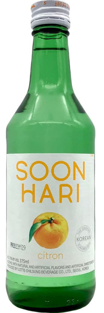 Soon Hari Citron Soju 375mL Bottle