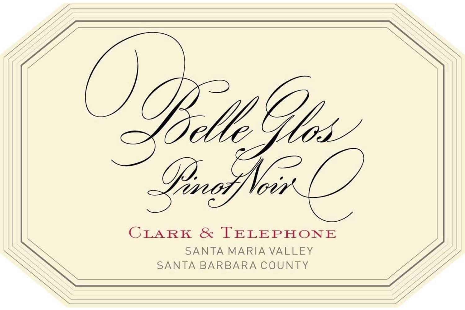 Belle Glos Pinot Noir Clark & Telephone Vineyard Santa Maria Valley 2022 1.5L Bottle