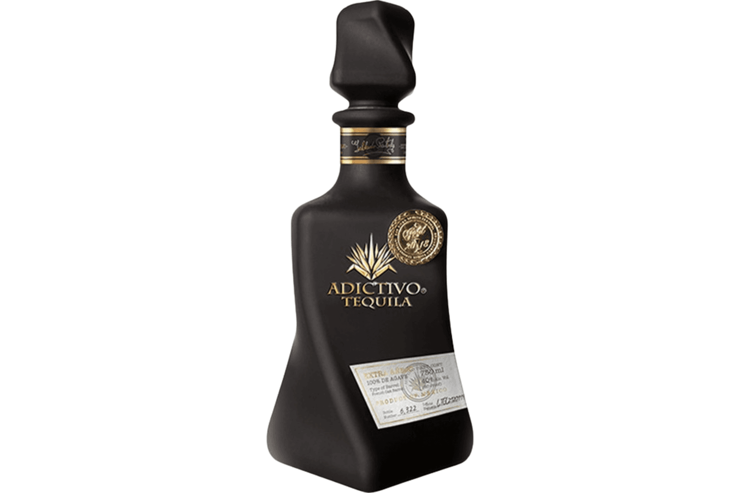 Adictivo Tequila Black Extra Anejo Tequila 100% de Agave 750mL Bottle