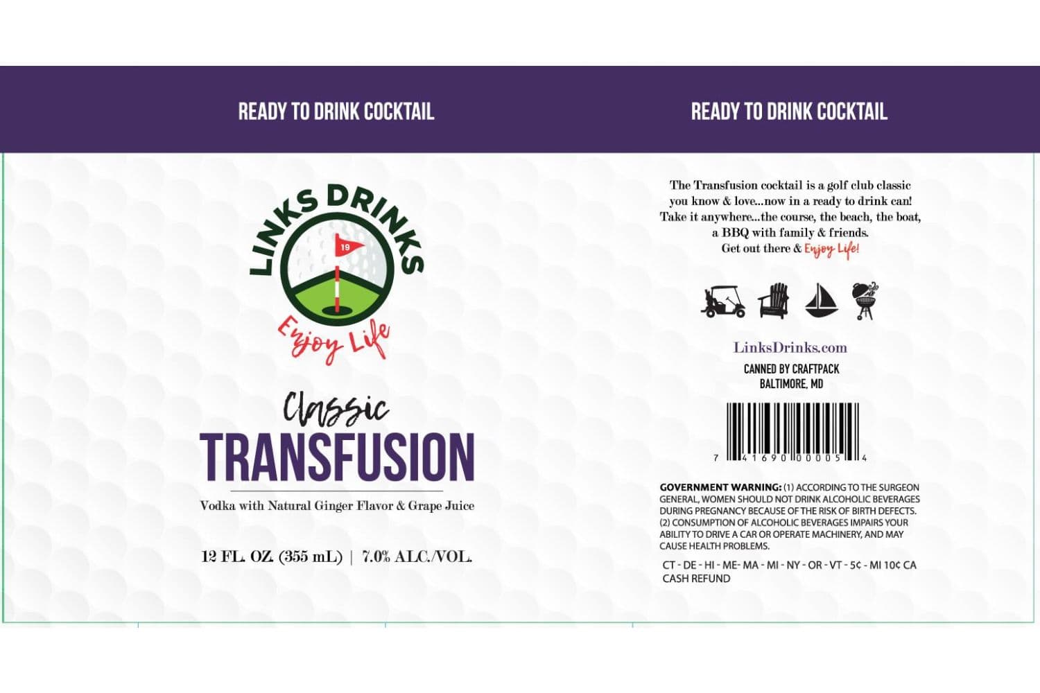 Links Drinks Classic Transfusion 12oz 4 Pack Bottle