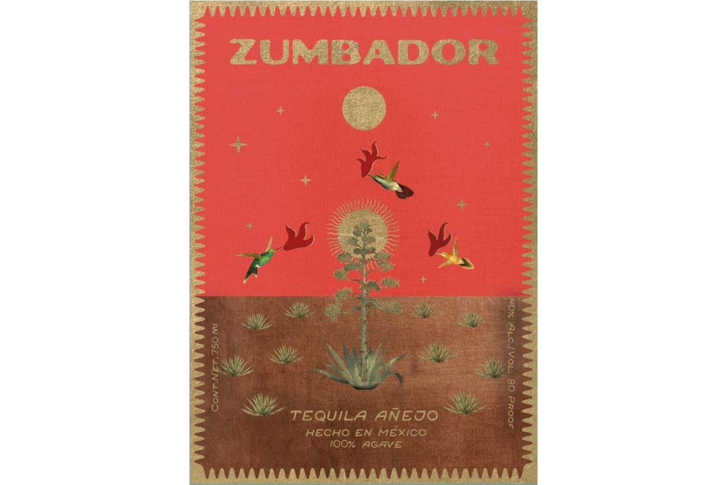 Zumbador Anejo Tequila 100% de Agave 750mL Bottle
