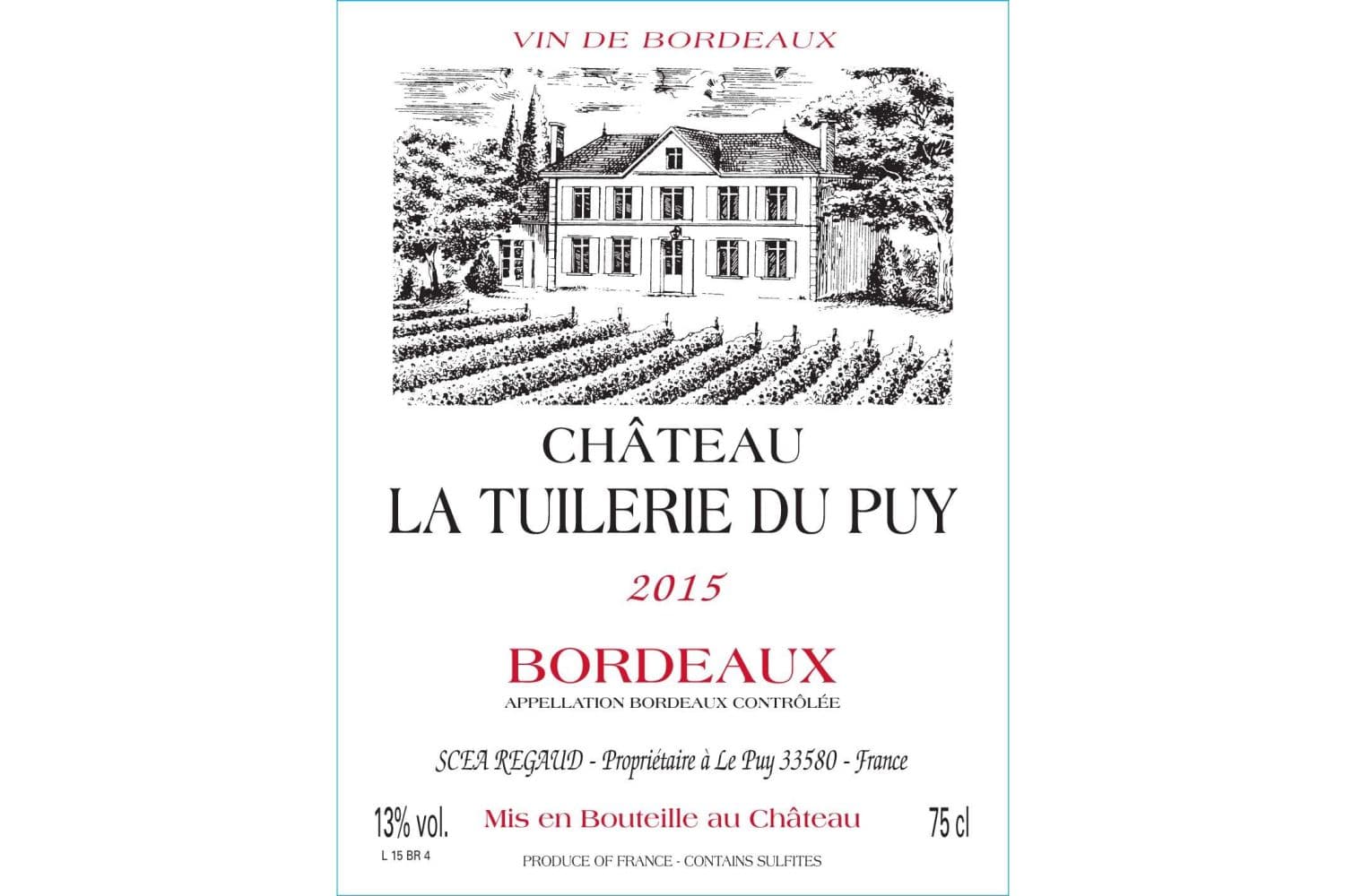 Chateau La Tuilerie Du Puy Bordeaux 2022 750mL Bottle