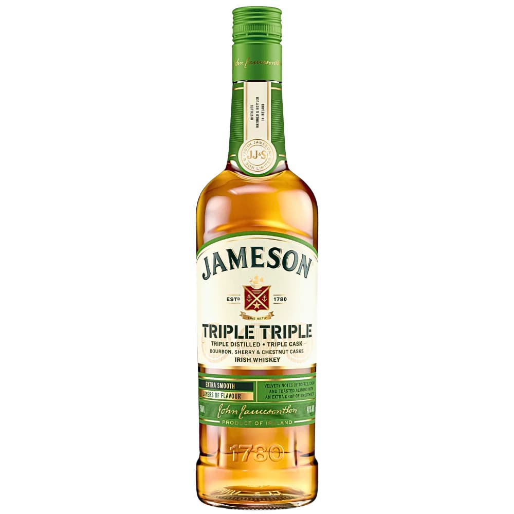 Jameson Triple Triple Bourbon, Sherry & Chestnut Casks Irish Whiskey 750mL Bottle