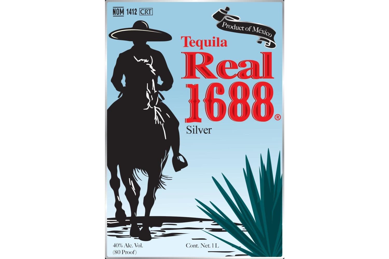 Real 1688 Silver Tequila 1L Bottle