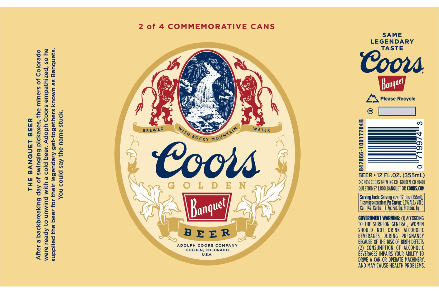 Coors Golden Beer (Off-Premise Only) 12oz 12 Pack Bottle