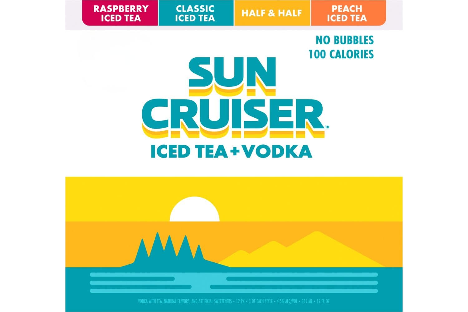 Sun Cruiser Iced Tea + Vodka Variety Pack 12oz 12 Pack Can