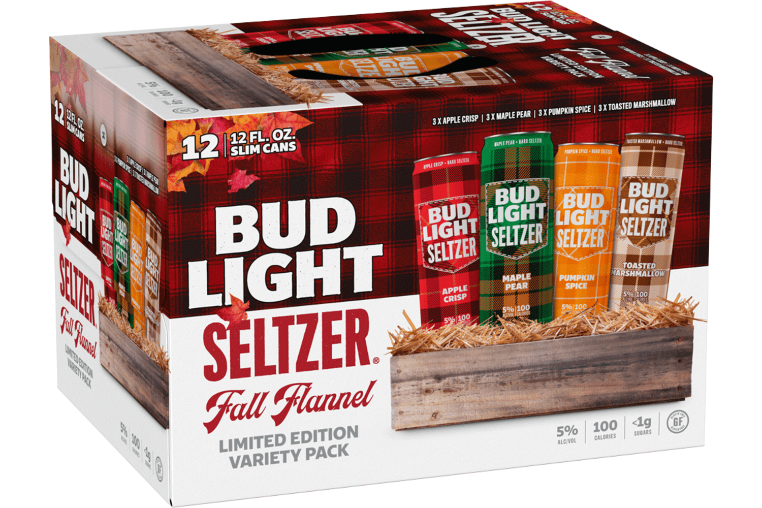Bud Light Seltzer Fall Flannel Variety Pack 12oz 12 Pack Can