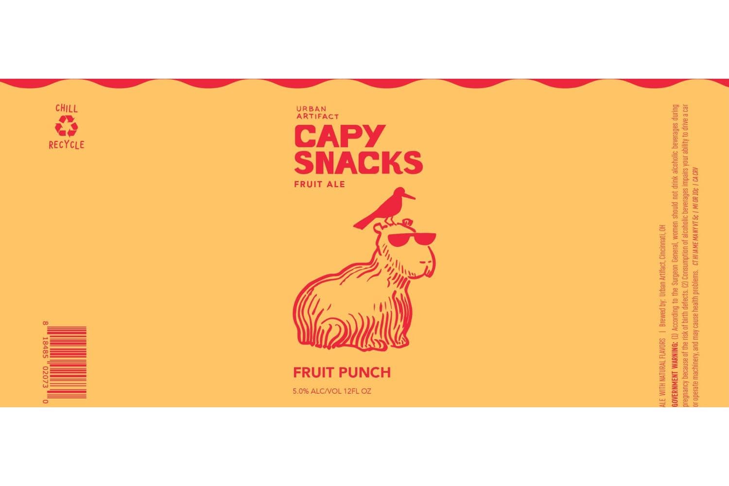 Urban Artifact Capy Snacks Fruit Punch Fruit Ale 12oz 6 Pack Can