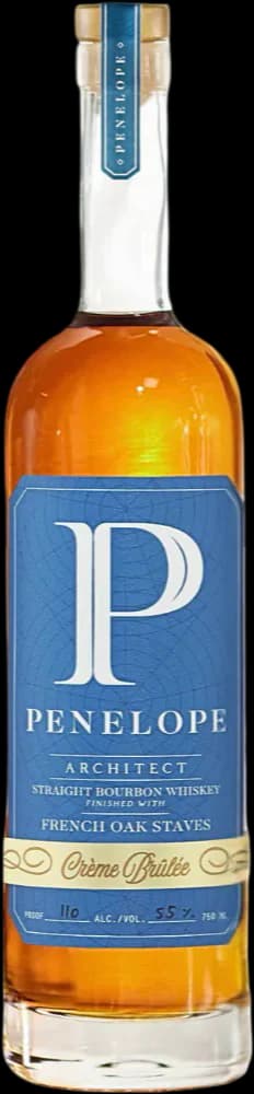 Penelope Architect Creme Brulee Finished With French Oak Staves Straight Bourbon Whiskey 110 Proof 750mL Bottle